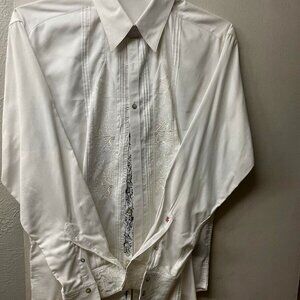 Robert Graham White Brocade Shirt